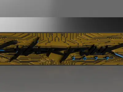 CYBERPUNK 2077 BOITE DE DECO A LED 3D print model