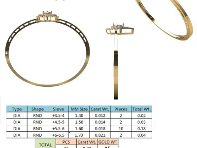 WBQ STYLE DIAMOND  BRESLET  3D print model