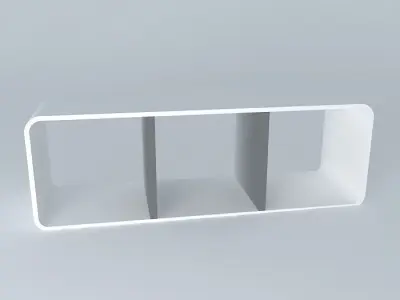 Modern white  shelf Free 3D model