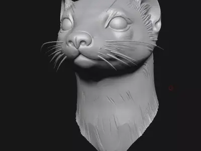 mink sculpture 3D print model