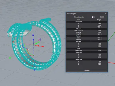 Snake Ring 17 18 and 19 3D print model
