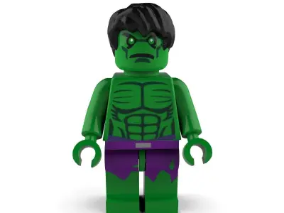 The Hulk lego 3D model