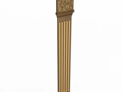 Column Capital 1301 Low-poly 3D model