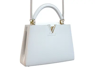 Louis Vuitton bag Capucines White Leather 3D model
