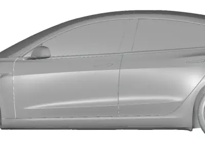 Tesla Model 3 2018 - Exterior Scan 3D model
