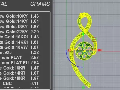 Luxury Diamond Pearl Pendant 3D print model