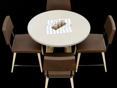 Table and chair 3D model