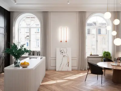 Modern Classic Interior Scene for Cinema 4D and Vray 6 ACES 3D model