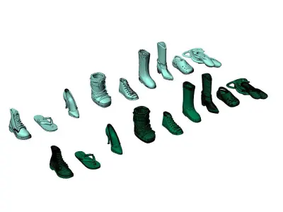 Fashion Shoes Charms Pendant 3D Model Pack