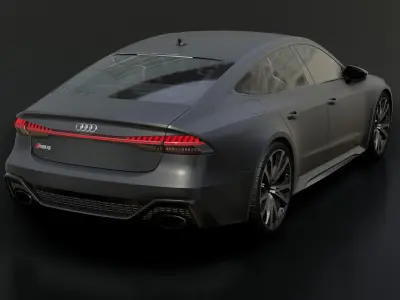 AUDI-RS7  Low-poly 3D model