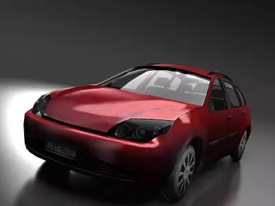 Station Wagon Low-poly 3D model