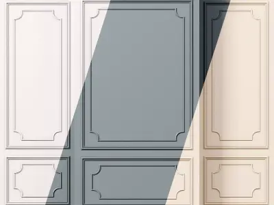 Wall molding 12 Boiserie classic panels 3D model