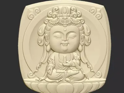 Baby Kwanyin Bodhisattva 3D print model