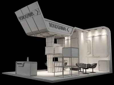 Booth Exhibition Stand a222 3D model