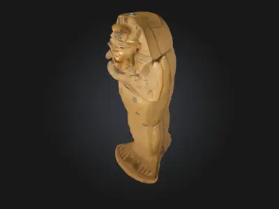 Ancient Egyptian Sarcophagus Ornate Burial Coffin Model 3D model