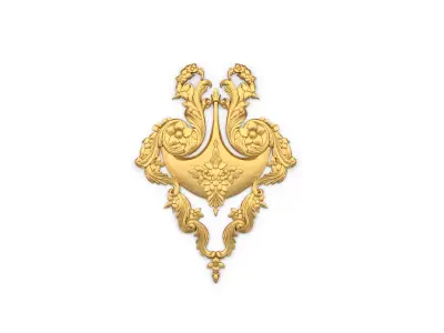 Classic carved decor ornament 380 3D model