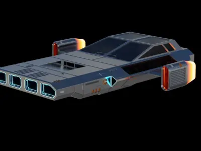 Sci-Fi Flying Vehicle 3D model