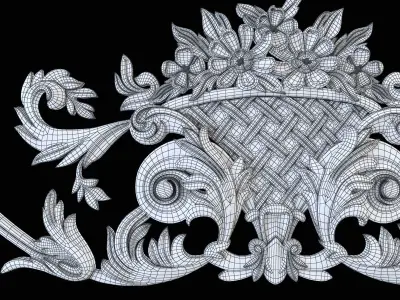 Cartouche decor 3D print model