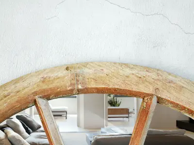 Antique Window Arch Mirror 3D model