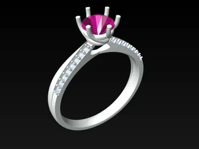 Diamond Ring - Womens Rings - N719034 3D print model