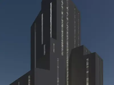 Industrial factory tower 25i01 3D model