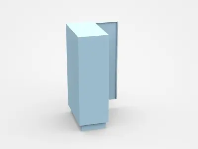 Blue Storage Cabinet For Industrial Tools And Parts 3D model