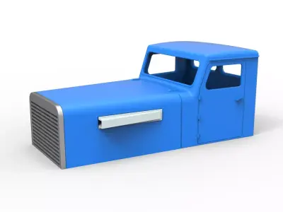 Cab of Vintage GATR Racing Semi truck Version 2 Scale 1 to 25 3D print model