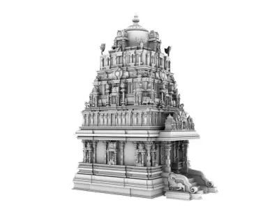 hindu temple 3D model