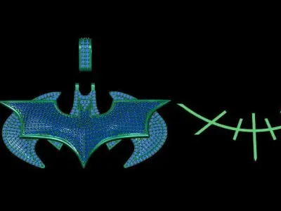 Bat Pendant 3D print model