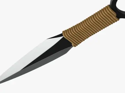 Knife throwing 07 3D model