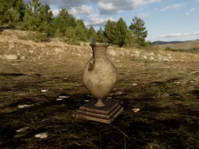Dirty Vase Low-poly 3D model