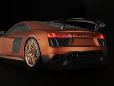 AUDI-R8-V10 -PLUS  Low-poly 3D model