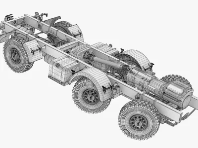 vehicle chassie made in 3d 3D model
