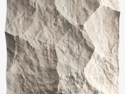 411-RockPanel piece of rock on wall 3D model