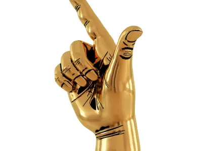 Figurine Point Hand 3D model