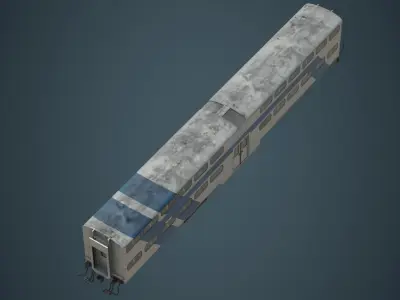 Railcar 1B Low-poly 3D model