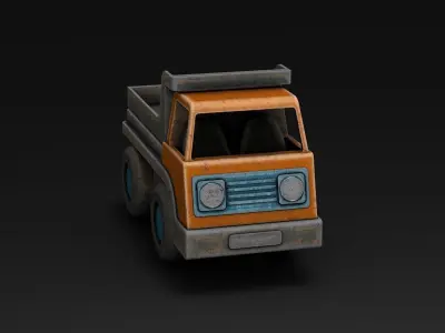 Toy  DUMP truck TEXTURED 3D model