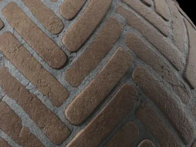 Pavement Materials 55- Stone Paving Sbsar Pbr 4k Seamless Texture