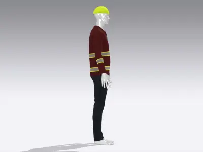 Engineer Uniform Low-poly 3D model