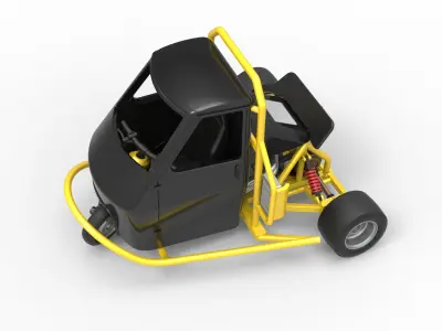 Ape car proto while turning Scale 1 to 25 3D print model