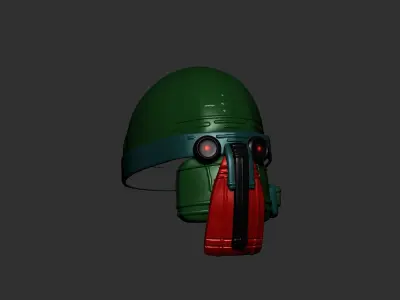 helmet high poly sculpt 3d printable  3D model