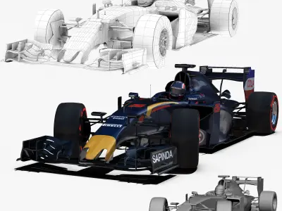 STR11 man in racing suit Low-poly 3D model