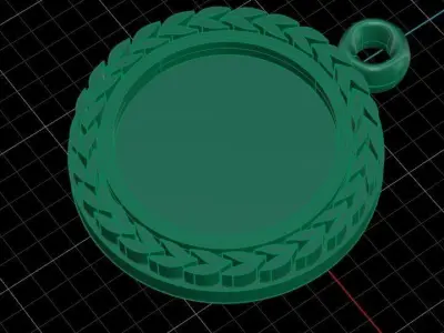 Wreath pendant 3 3D print model