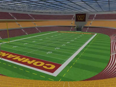 Washington Commanders - American Football Stadium Low-poly 3D model