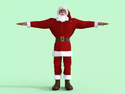 Cartoon Santa Claus 3D model