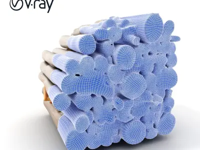 Stacked Firewood Model Pack  Realistic D Wood Logs Collection Low-poly 3D model