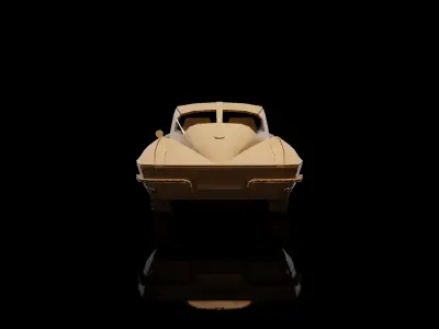CHEVROLET CORVETTE C2 Sting Ray 1963 cardboard car 3D model