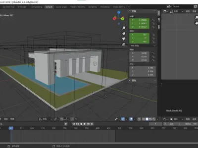 SHCblend car in software 3D model