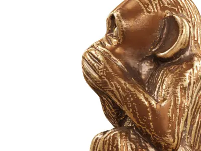 Monkey figurine I dont say anything 3D model