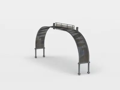 Race gate Low-poly 3D model